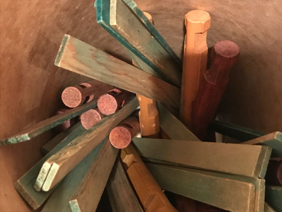 Various Kids Toys Including Playskol Original Lincoln Logs, Bristle Blocks, Wooden Blocks And Other Toys Photographed [Photo 5]