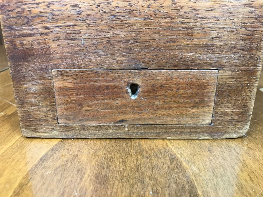 Vintage Wooden Box With Various Keepsake Items Including United Airlines Future Pilot Wings And Button, Vintage 1936 Sterling Silver Pin And Various Items [Photo 18]