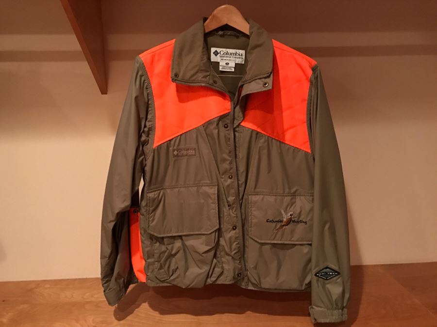 Mens Columbia Sportswear Size M Hunting Jacket Waterproof Omni Tech [Photo 1]
