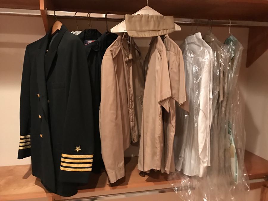 Vintage Uniforms From US Naval Officer Captain