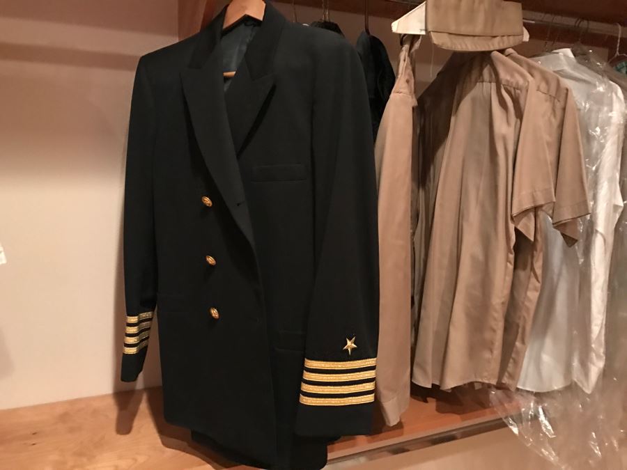 Vintage Uniforms From US Naval Officer Captain