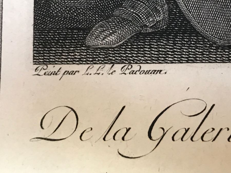 Pair Of Antique 1786 Prints Engravings: (1) Engraver J. L. Delignon, Artist L. L. Le Padouan, Titled Renaud Et Armide; (2) Engraver Berseneff, Artist Titien Vecelli, Title Le Tentateur [Photo 11]