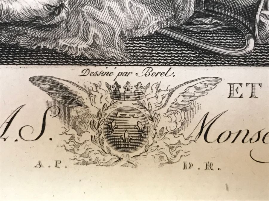 Pair Of Antique 1786 Prints Engravings: (1) Engraver J. L. Delignon, Artist L. L. Le Padouan, Titled Renaud Et Armide; (2) Engraver Berseneff, Artist Titien Vecelli, Title Le Tentateur [Photo 10]