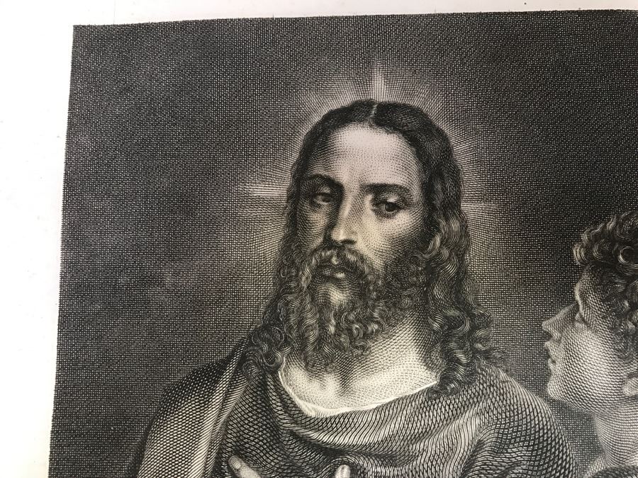 Pair Of Antique 1786 Prints Engravings: (1) Engraver J. L. Delignon, Artist L. L. Le Padouan, Titled Renaud Et Armide; (2) Engraver Berseneff, Artist Titien Vecelli, Title Le Tentateur [Photo 17]