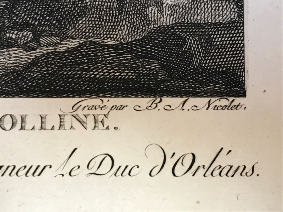 Pair Of Antique 1786 Prints Engravings: (1) Engraver B A Nicolet, Artist Guido Reni, Title Sainte Apolline; (2) Engraver A. Romanet, Artist Annibal Carrache, Title Saint Roch [Photo 12]