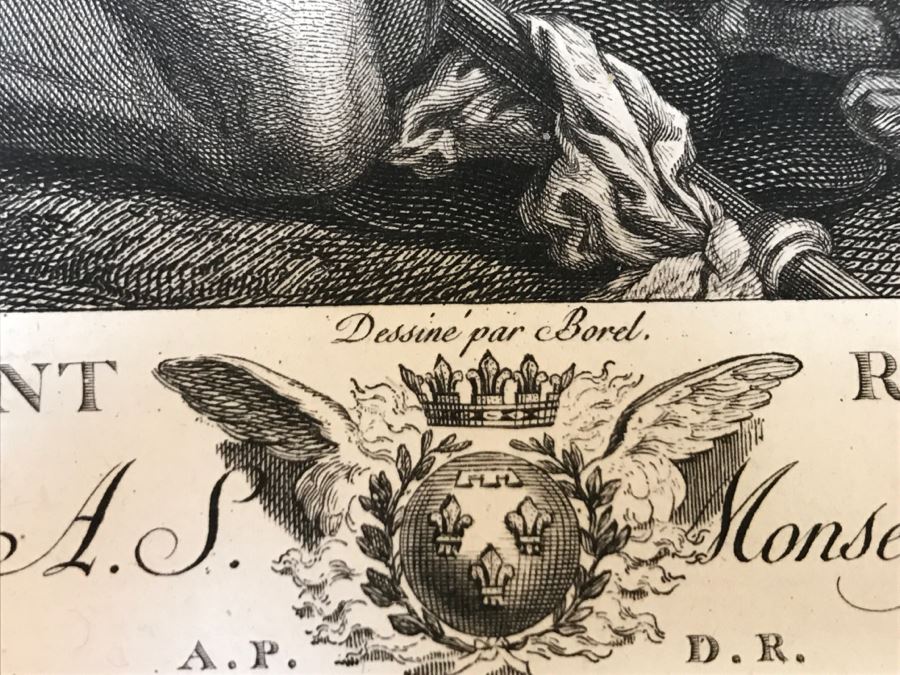 Pair Of Antique 1786 Prints Engravings: (1) Engraver B A Nicolet, Artist Guido Reni, Title Sainte Apolline; (2) Engraver A. Romanet, Artist Annibal Carrache, Title Saint Roch [Photo 33]