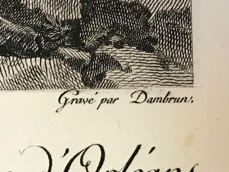 Pair Of Antique 1786 Prints Engravings: (1) Engraver Dambrun, Artist Corneille Poelenburg, Title Cephale Et Procris; (2) Engraver N. Varin, Artist David Teniers, Title La Gazete [Photo 15]