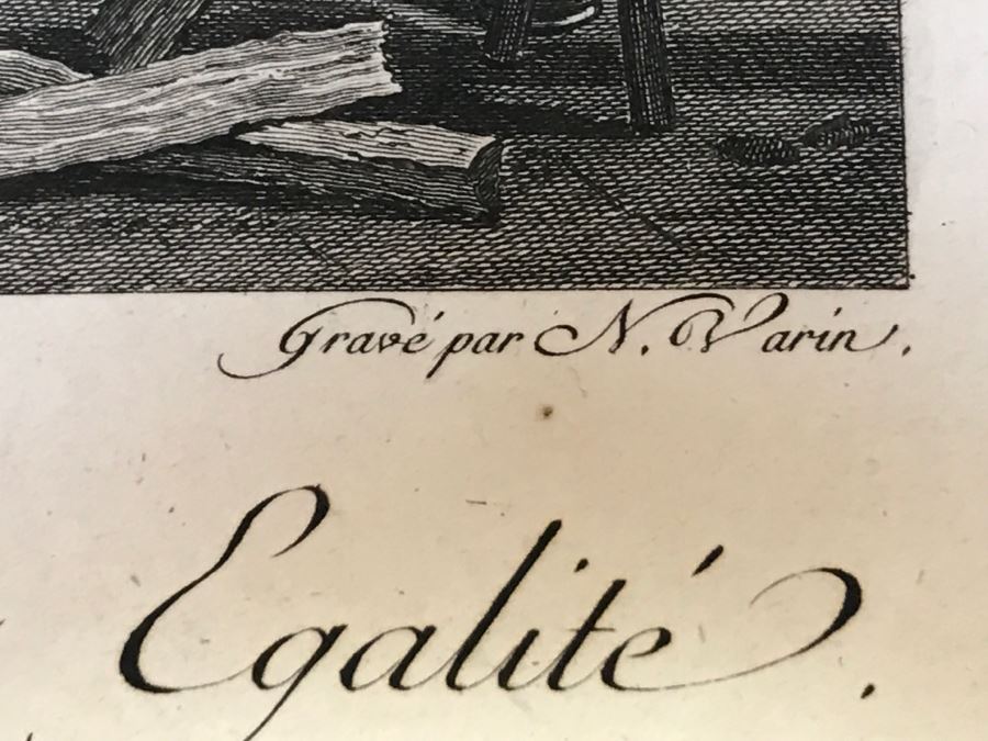 Pair Of Antique 1786 Prints Engravings: (1) Engraver Dambrun, Artist Corneille Poelenburg, Title Cephale Et Procris; (2) Engraver N. Varin, Artist David Teniers, Title La Gazete [Photo 32]