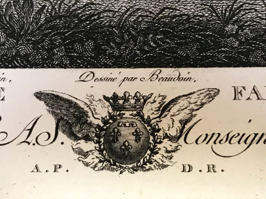 Pair Of Antique 1786 Prints Engravings: (1) Engraver Charles Le Vasseur, Artist Corlo Cignani, Title Jesus-Christ Et La Madeleine; (2) Engraver H. Guttenberg, Artist Raphael Sanzio D'Urbin, Title Sainte Famille [Photo 26]