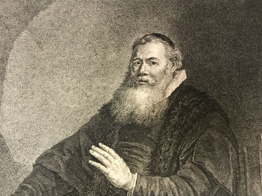 Pair Of Antique 1786 Prints Engravings: (1) Engraver H. Guttenberg, Artist Rembrant Van Ryn, Title Portrait D'Un Bourguemestre; (2) Engraver Henri Guttenberg, Artist Abraham Bloemaert, Title St Jean Prechant Dans Le Desert [Photo 4]