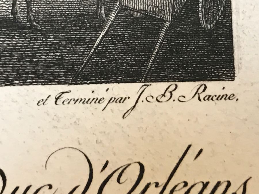 Pair Of Antique 1786 Prints Engravings: (1) Engraver J. B. Racine, Artist Sinibaldo Scorza, Title Le Marche; (2) Engraver Dambrun, Artist Nicolas Poussin, Title Moyse Marchant Sur La Couronne De Pharaon [Photo 12]