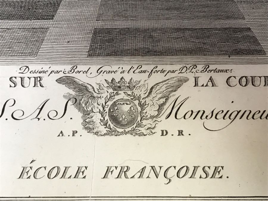 Pair Of Antique 1786 Prints Engravings: (1) Engraver J. B. Racine, Artist Sinibaldo Scorza, Title Le Marche; (2) Engraver Dambrun, Artist Nicolas Poussin, Title Moyse Marchant Sur La Couronne De Pharaon [Photo 32]