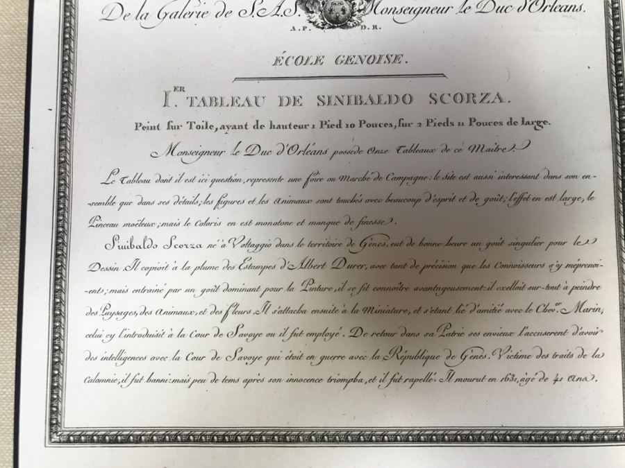 Pair Of Antique 1786 Prints Engravings: (1) Engraver J. B. Racine, Artist Sinibaldo Scorza, Title Le Marche; (2) Engraver Dambrun, Artist Nicolas Poussin, Title Moyse Marchant Sur La Couronne De Pharaon [Photo 17]