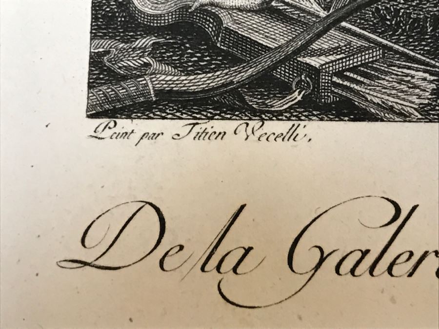 Pair Of Antique 1786 Prints Engravings: (1) Engraver Duclos, J. Aliamet, Du Roi, Artist Titien Vecelli, Title Diane Et Calisto; (2) Engraver De Launay Le Jeune, Artist Paul Veronese, Title L'Homme Entre Le Vice Et La Vertu [Photo 18]