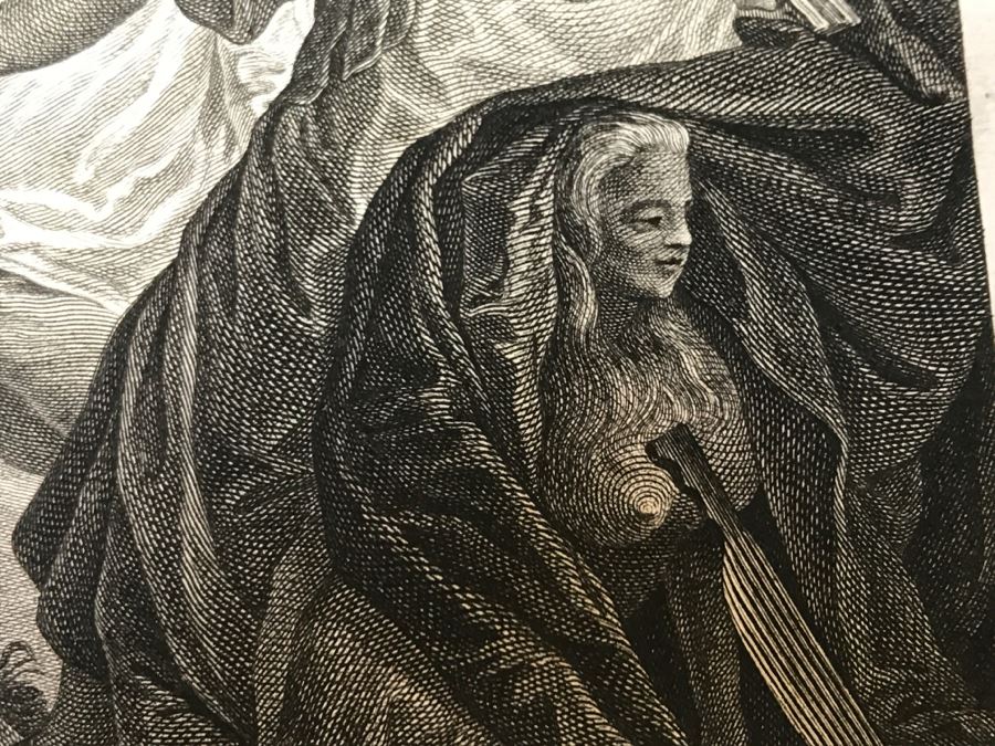 Pair Of Antique 1786 Prints Engravings: (1) Engraver Duclos, J. Aliamet, Du Roi, Artist Titien Vecelli, Title Diane Et Calisto; (2) Engraver De Launay Le Jeune, Artist Paul Veronese, Title L'Homme Entre Le Vice Et La Vertu [Photo 30]