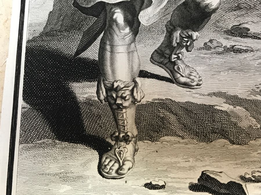 Pair Of Antique Prints Engravings: (1) Engraver Buisen, Artist Picart, Title David Sheweth Saul The Skirt Of His Robe; (2) Engraver Sluiter, Artist G. Hoet, Title David Killeth Goliath [Photo 10]