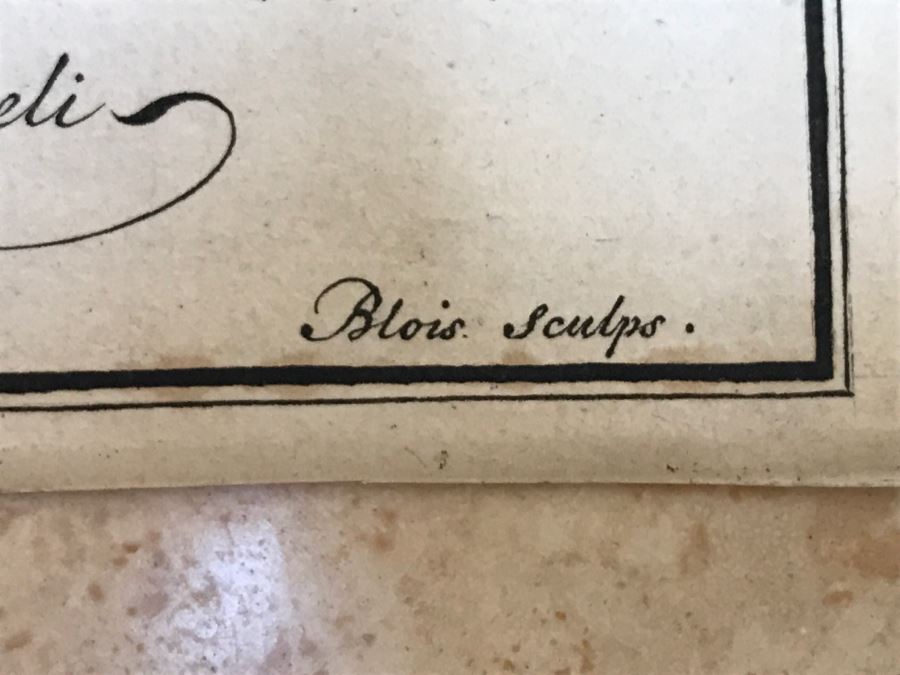 Pair Of Antique Prints Engravings: (1) Engraver Blois, Artist Picart, Title Christ Buried; (2) Engraver Surugue, Artist Picart, Title The Annunciation Of The Virgin Mary [Photo 18]