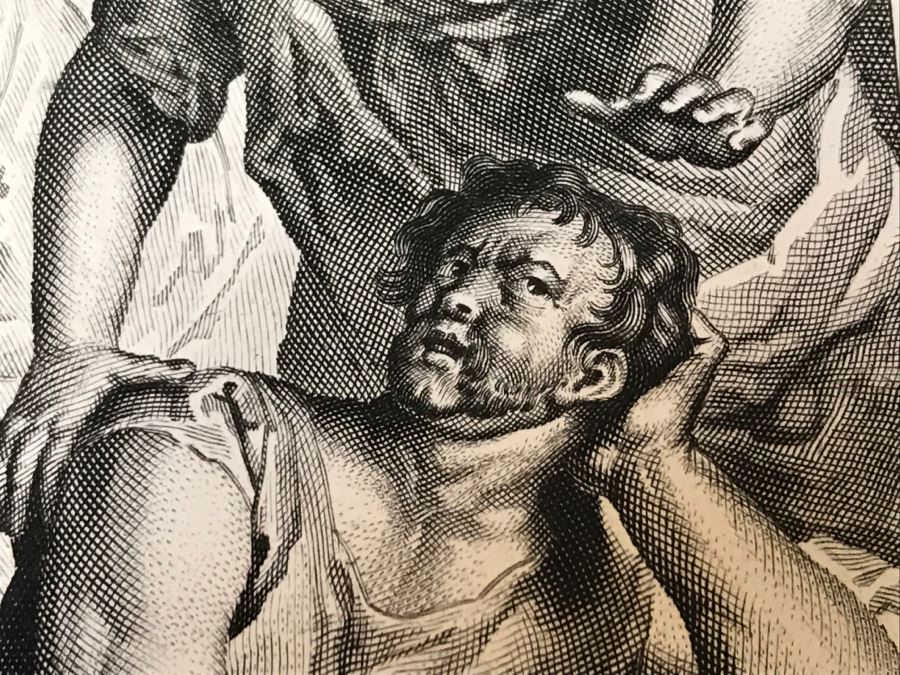 Pair Of Antique Prints Engravings: (1) Engraver B. Bernards, Artist G. Hoet, Title Five Kings Of Midian Slain By Israel; (2) Engraver A. De Blois, Artist G. Hoet, Title A Plague Inflicted On Israel Whilst Eating The Quails [Photo 56]