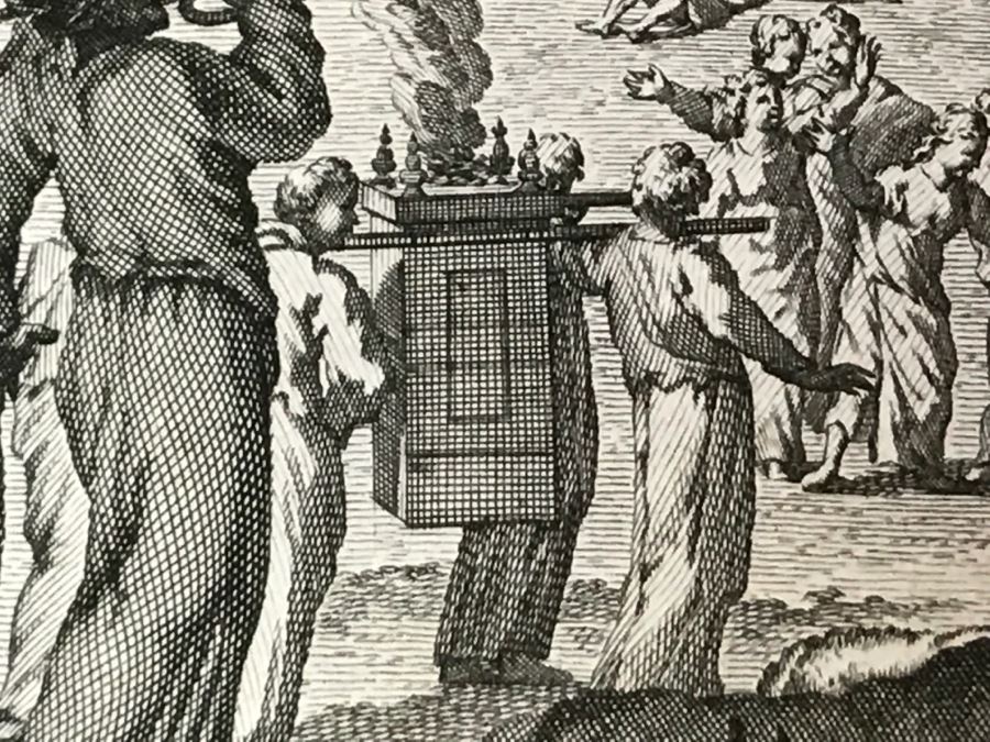 Pair Of Antique Prints Engravings: (1) Engraver B. Bernards, Artist G. Hoet, Title Five Kings Of Midian Slain By Israel; (2) Engraver A. De Blois, Artist G. Hoet, Title A Plague Inflicted On Israel Whilst Eating The Quails [Photo 17]