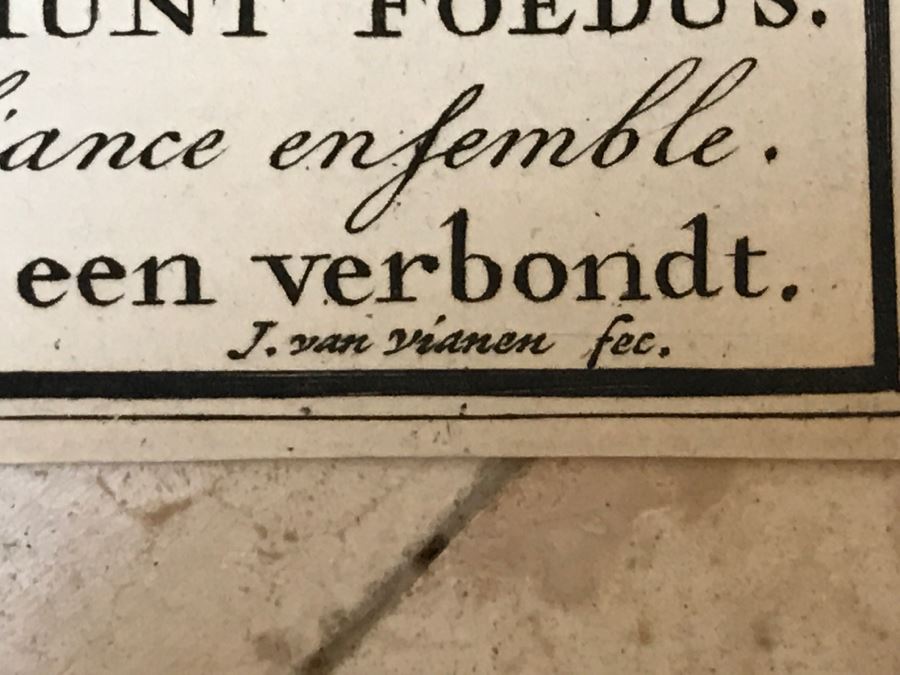 Pair Of Antique Prints Engravings: (1) Engraver Mulder, Artist G. Hoet, Title Efau Ran To Meet Jacob And Fell On His Neck And Killed Him; (2) Engraver J. Van Vianen, Artist G. Hoet, Title Laban And Jacob Make A Covenant Together [Photo 39]