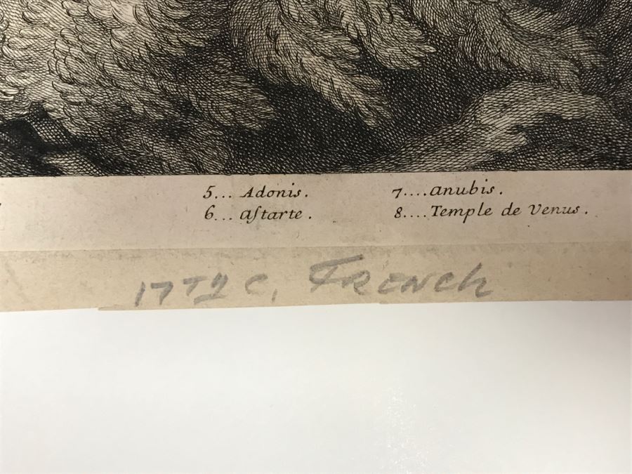 Antique 17th Century French Print Engraving Titled Hauts Lieux Consacrez Au Culte Des Idoles, Et A Toute Forte D'Abominations [Photo 29]