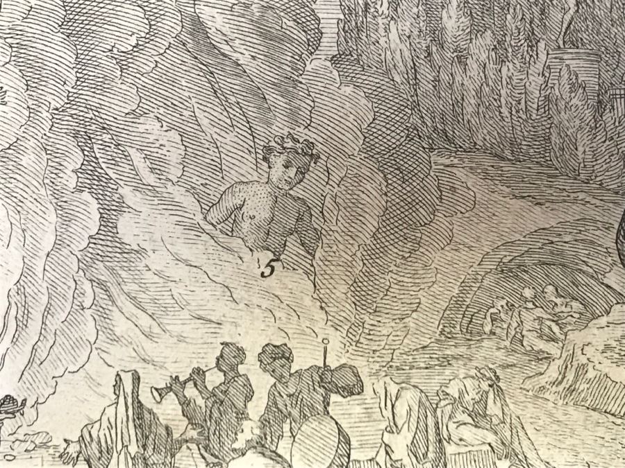 Antique 17th Century French Print Engraving Titled Hauts Lieux Consacrez Au Culte Des Idoles, Et A Toute Forte D'Abominations [Photo 24]