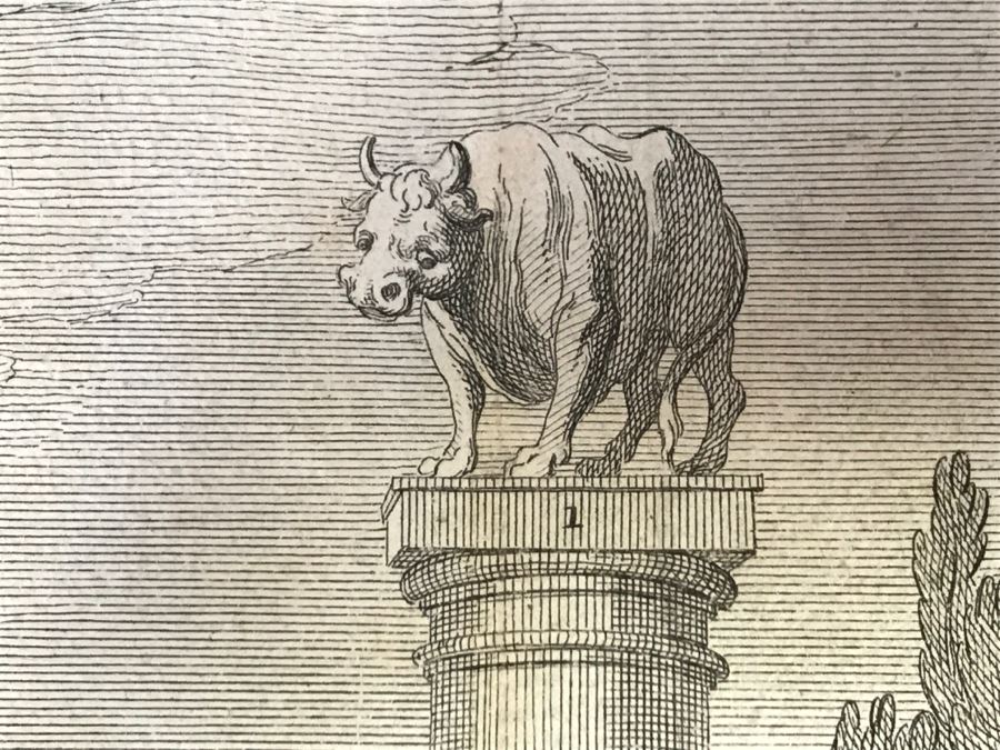 Antique 17th Century French Print Engraving Titled Hauts Lieux Consacrez Au Culte Des Idoles, Et A Toute Forte D'Abominations [Photo 27]