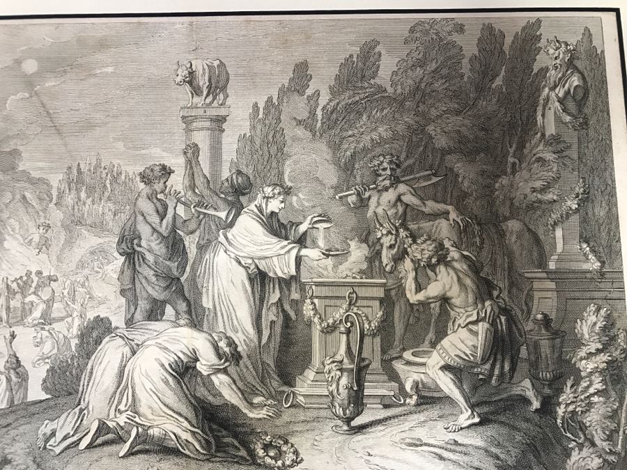 Antique 17th Century French Print Engraving Titled Hauts Lieux Consacrez Au Culte Des Idoles, Et A Toute Forte D'Abominations [Photo 10]