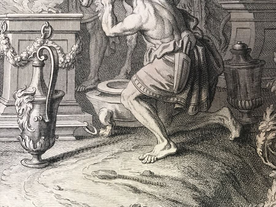 Antique 17th Century French Print Engraving Titled Hauts Lieux Consacrez Au Culte Des Idoles, Et A Toute Forte D'Abominations [Photo 15]