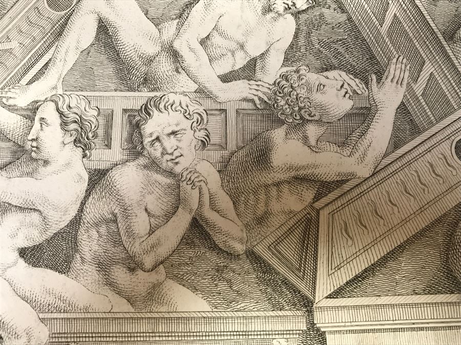 Antique Print Engraving Engraver Nicolo Pisano, Title Risurrezione De Morti, Leonetti Giovanni Battista, Cencioni Carlo [Photo 9]