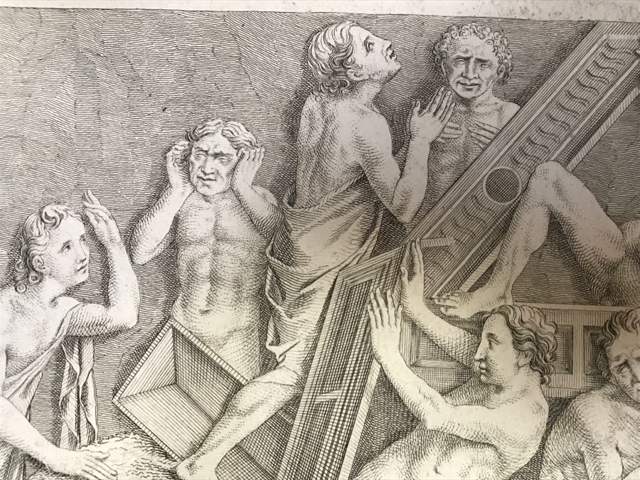 Antique Print Engraving Engraver Nicolo Pisano, Title Risurrezione De Morti, Leonetti Giovanni Battista, Cencioni Carlo [Photo 6]