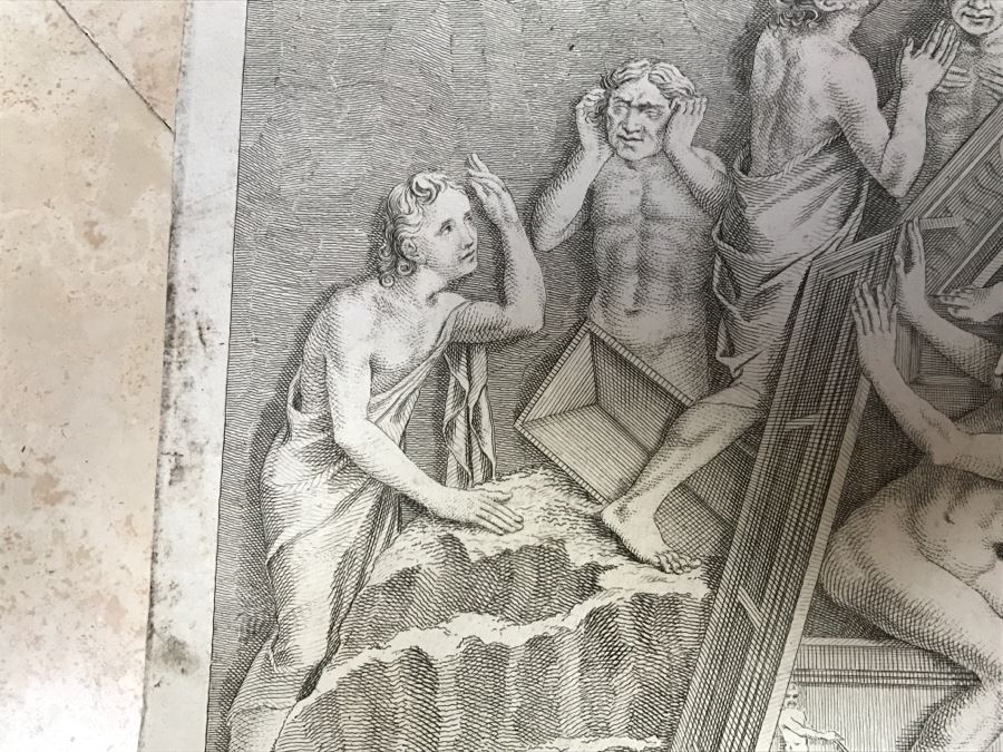 Antique Print Engraving Engraver Nicolo Pisano, Title Risurrezione De Morti, Leonetti Giovanni Battista, Cencioni Carlo [Photo 5]