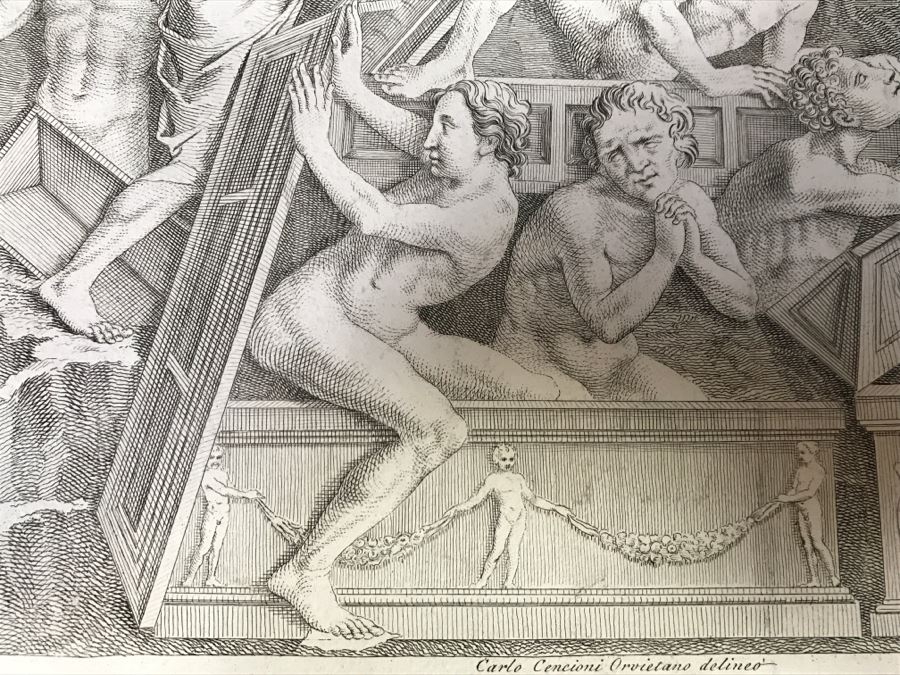 Antique Print Engraving Engraver Nicolo Pisano, Title Risurrezione De Morti, Leonetti Giovanni Battista, Cencioni Carlo [Photo 8]