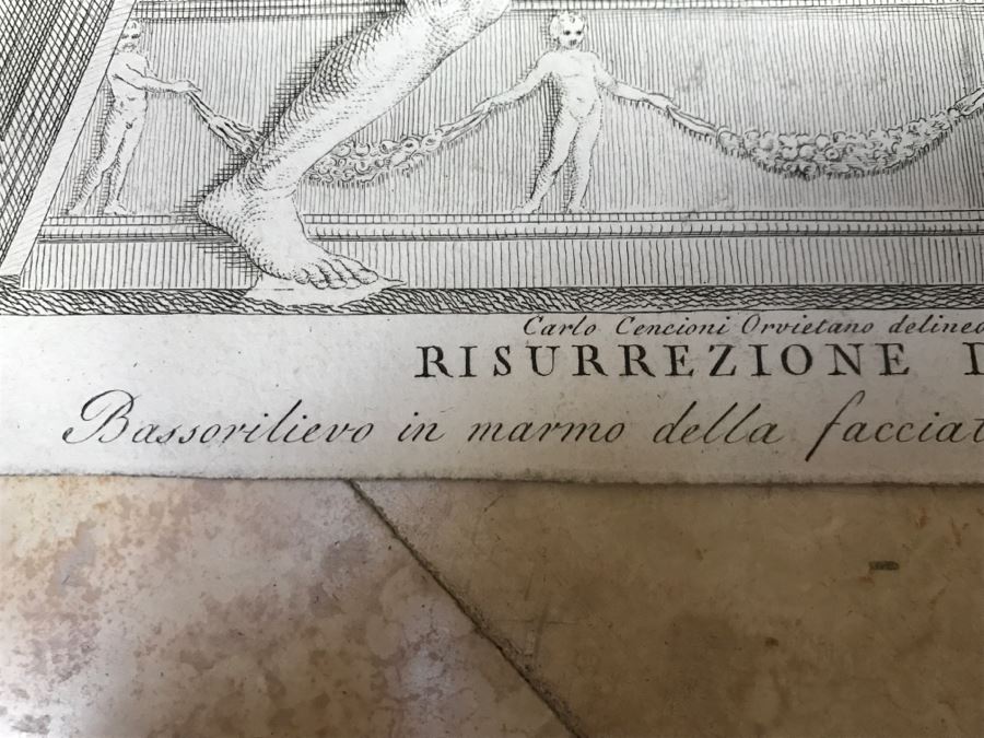 Antique Print Engraving Engraver Nicolo Pisano, Title Risurrezione De Morti, Leonetti Giovanni Battista, Cencioni Carlo [Photo 20]