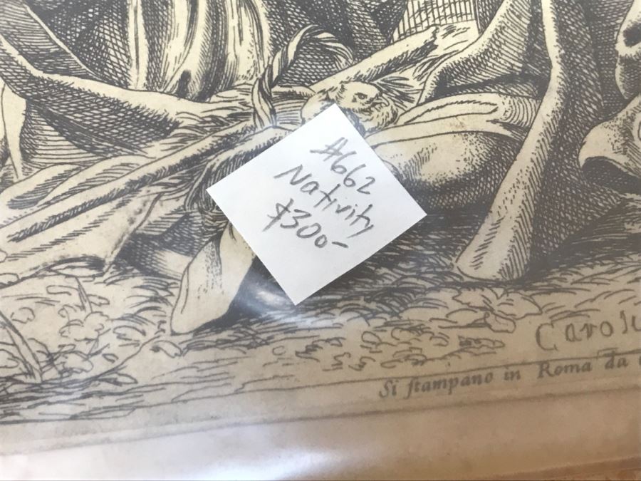 JUST ADDED - Antique Print Engraving Nativity Scene [Photo 2]