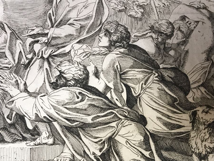 JUST ADDED - Antique Print Engraving Nativity Scene [Photo 7]