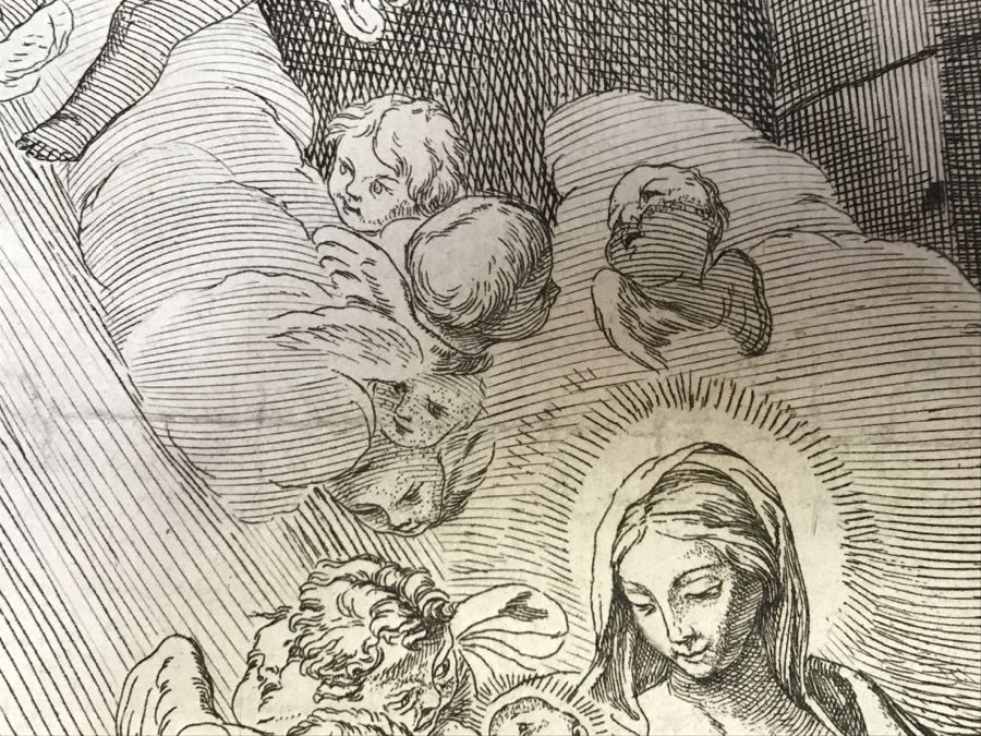 JUST ADDED - Antique Print Engraving Nativity Scene [Photo 15]