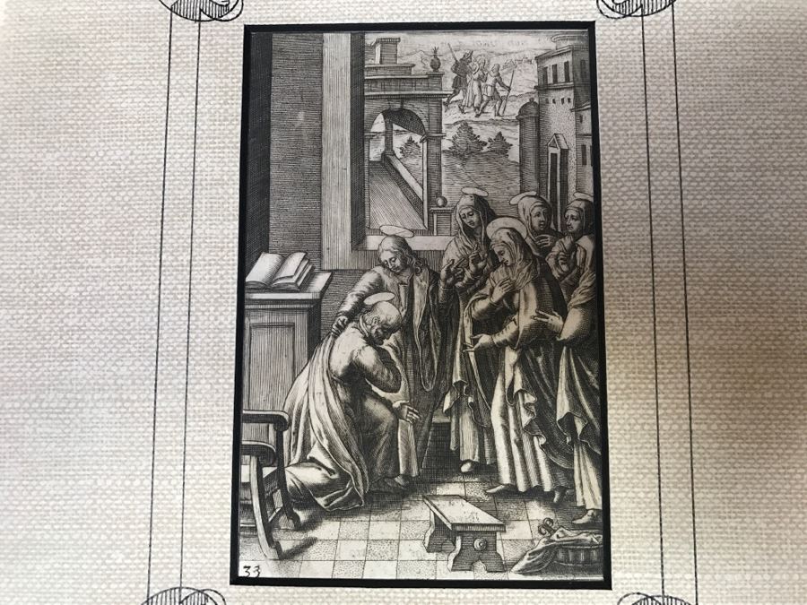 JUST ADDED - Set Of (3) Antique Print Engravings - See All Photos [Photo 3]