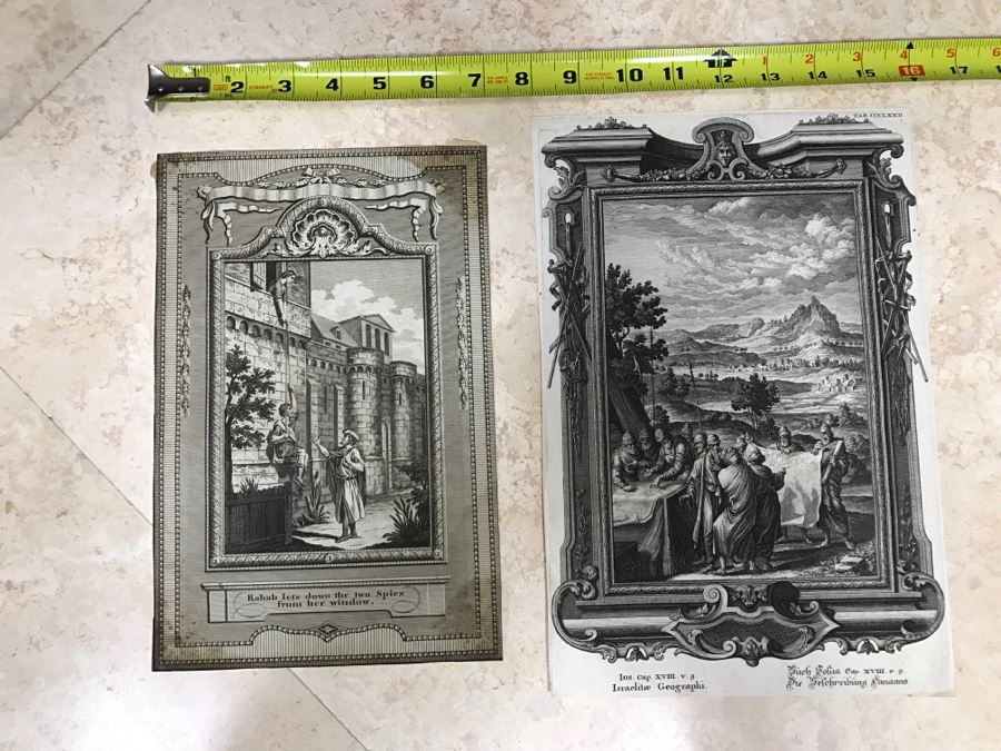 JUST ADDED - Set Of (2) Antique Print Engravings - See All Photos [Photo 1]
