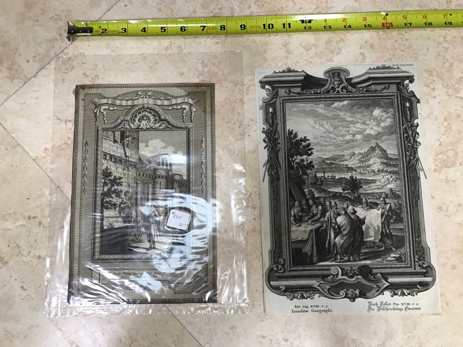JUST ADDED - Set Of (2) Antique Print Engravings - See All Photos [Photo 4]
