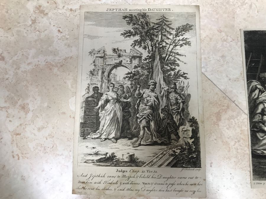 JUST ADDED - Set Of (4) Antique Print Engravings - See All Photos [Photo 4]