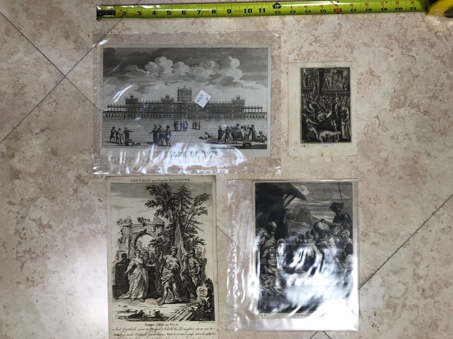 JUST ADDED - Set Of (4) Antique Print Engravings - See All Photos [Photo 6]