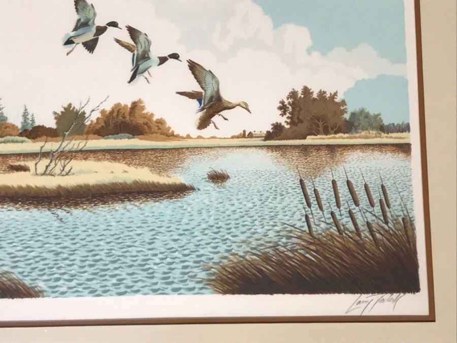 Vintage 1978 Limited Edition Lithograph By Larry Toschik Hand Signed Titled 'Return Of The Wanderers' Franklin Mint Gallery Ducks [Photo 5]