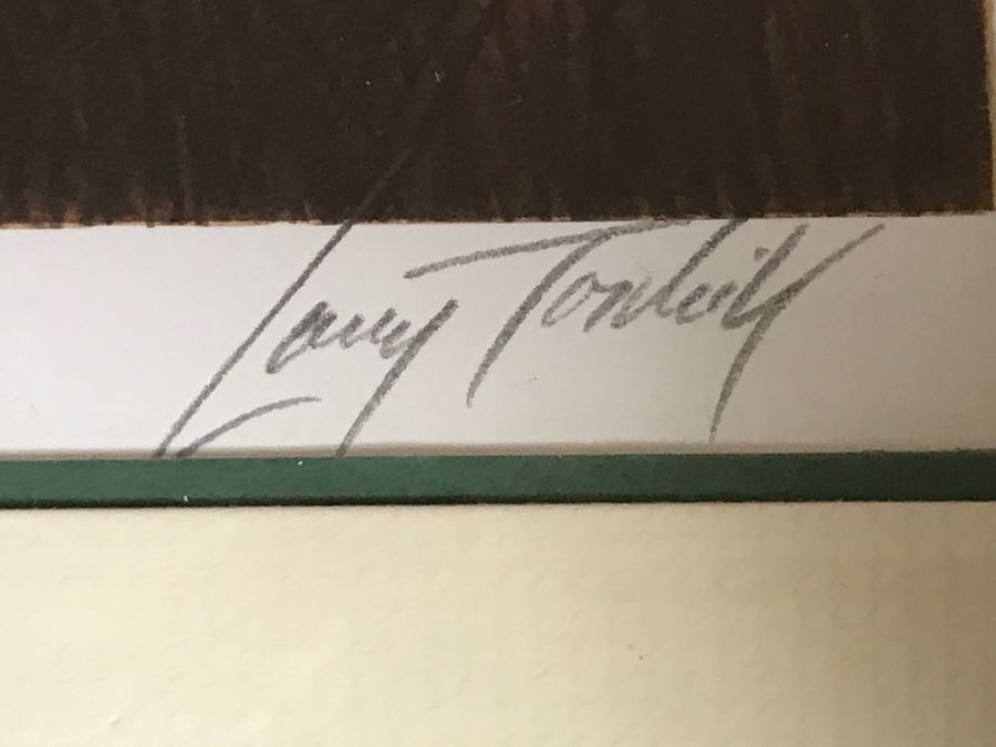 Vintage 1977 Limited Edition Lithograph By Larry Toschik Hand Signed Titled 'Rush Of Wings' Franklin Mint Gallery Pheasants [Photo 9]