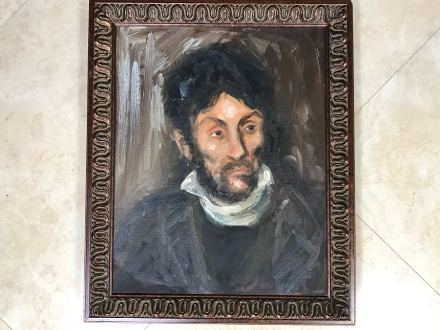 Original Portrait Oil Painting Signed GWEN [Photo 3]