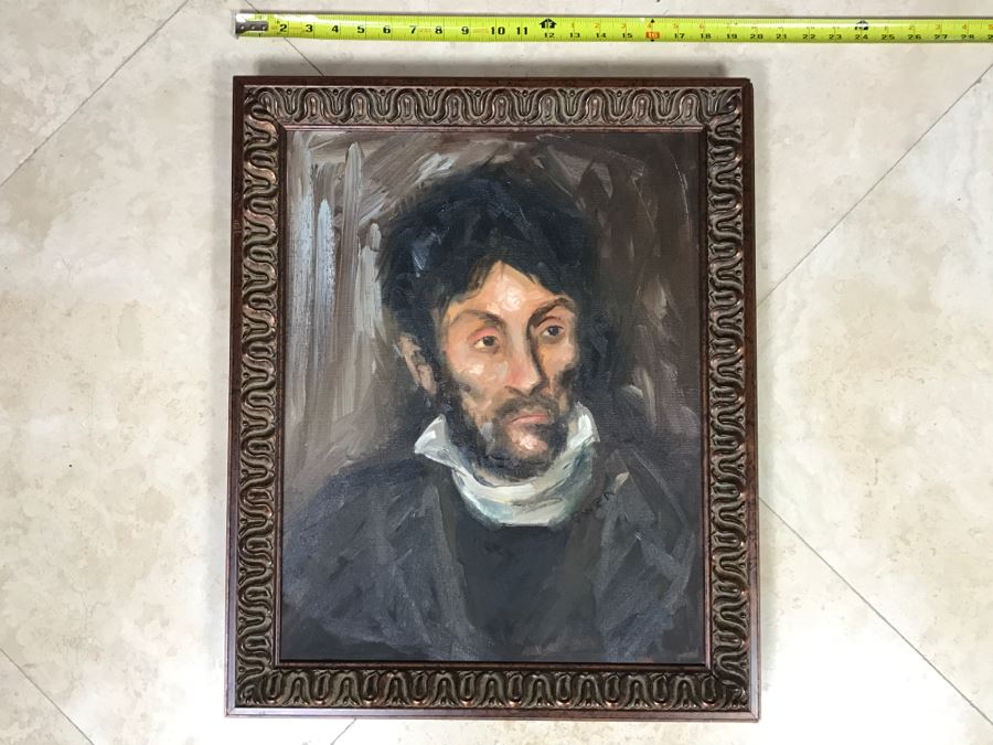 Original Portrait Oil Painting Signed GWEN [Photo 2]