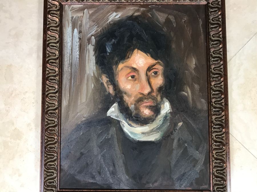 Original Portrait Oil Painting Signed GWEN [Photo 4]