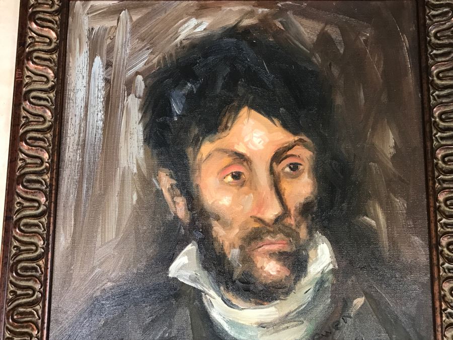 Original Portrait Oil Painting Signed GWEN [Photo 5]