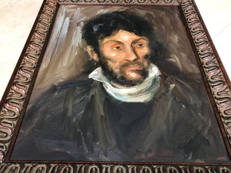 Original Portrait Oil Painting Signed GWEN [Photo 10]