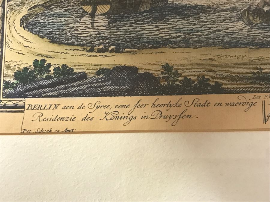 JUST ADDED - Framed Antique Print Engraving Of Ships In Harbor Ediz [Photo 13]